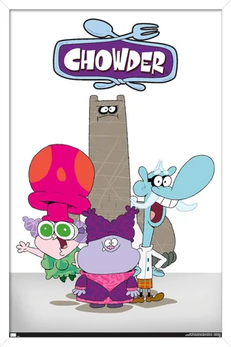 Vista 13 de Trends International Chowder - Póster de pared grupal, 22.4 pulgadas de largo x 14.7 pulgadas, versión enmarcada en madera de granero Versión