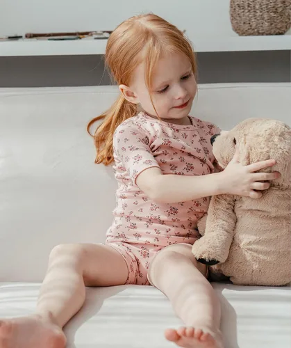 Vista 64 de AVAUMA Conjunto de pijama de algodón para bebés y niñas de 6 meses a 7 años