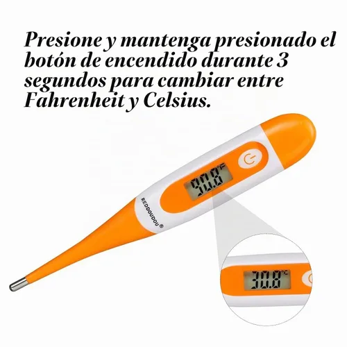 Vista 5 de Termómetro digital para mascotas para detección precisa de fiebre, adecuado para gatos, perros, caballos, veterinarios, termómetro impermeable