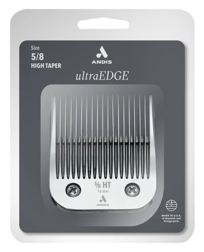 Vista 2 de Andis Ultra Edge Size, 5/8HT: 5/8" (16 mm) Acero al carbono para una nitidez duradera, corte de 5/8 pulgadas para acabados más completos, hoja