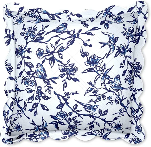 Vista 66 de BrylaneHome Almohada cuadrada Florence - Flor antigua