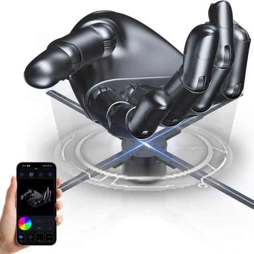 Vista 10 de Ventilador de Holograma 3D, Proyector de Ventilador de Holograma de 4.72 Pulgadas con WiFi - Adecuado para Eventos, Fiestas, Festivales y Decoración