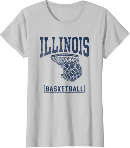 Vista 15 de University of Illinois Fighting Illini - Camiseta de baloncesto, Gris
