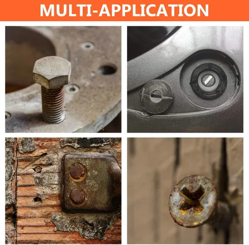 Vista 8 de XEWEA Juego de 13 extractores de tornillos multilínea Easy Out Bolt Extractor Kit de extractor de pernos de cabeza hexagonal de acero de aleación