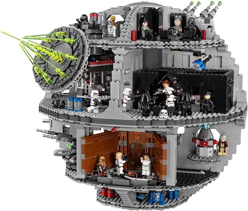 Vista 3 de Set de construcción LEGO Star Wars Death Star 75159 Estación Espacial con minifiguras de Star Wars para niños y adultos (4016 piezas)