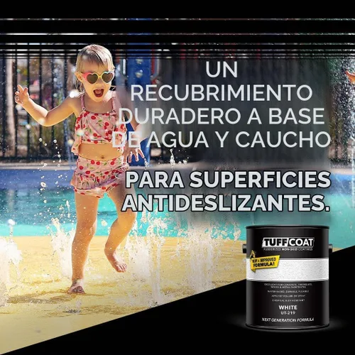 Vista 2 de TUFF Coat UT-100 revestimiento antiderrapante, 1 galón Blanco