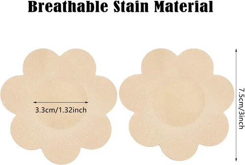 Vista 2 de SATINIOR 50 Pairs Nipple Covers Nipple Pasties Nipple Petals for Women Disposable Satin Pasties Petals Pad Pasties