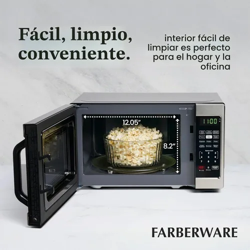 Vista 5 de [Usado] Farberware - Horno microondas de sobremesa de 0.7 pies cúbicos – 700 vatios de potencia, configuraciones de cocción automática