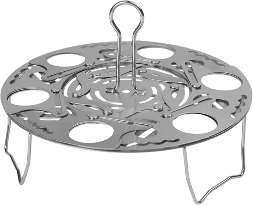 Vista 5 de Adjustable Steamer Basket Stainless Steel, Expandable Vegetable Rack with Telescopic Design, Foldable Food Steamer Insert for Pressure Cooker Pots