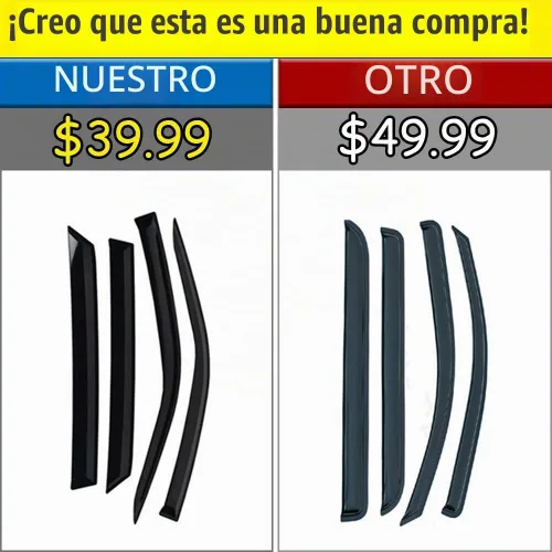 Vista 2 de Protección contra la lluvia para 4Runner 2010-2022, deflectores de ventana lateral con cinta adhesiva para 4Runner, viseras de ventana para autos