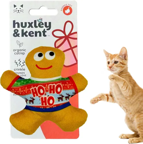 Vista 14 de Huxley & Kent Juguete de peluche para gatos, juguete interactivo de hierba gatera para gatos y gatitos, suave con arrugas y hierba gatera, divertido
