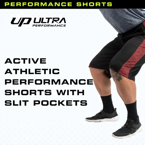Vista 4 de Ultra Performance Paquete de 5 pantalones cortos para hombre, pantalones cortos atléticos de gimnasio, pantalones cortos de baloncesto para hombres