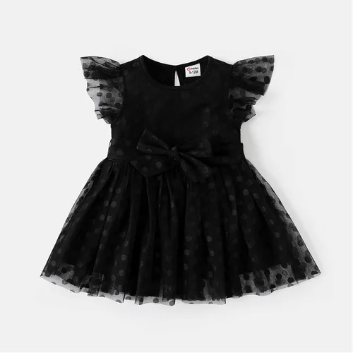 Vista 6 de PATPAT Baby Girl Princess Dresses Ruffle Sleeve Tutu Dress Butterfly Tulle Dress Flower Girl Party Birthday Dresses