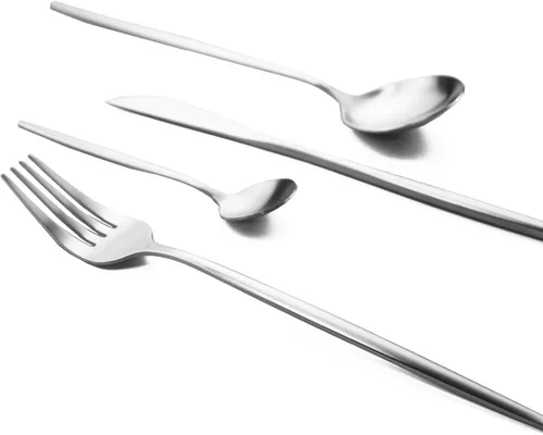 Vista 14 de JASHII Juego de cubiertos de acero inoxidable de 24 piezas, juego de cubiertos de servicio para 6, utensilios para cocina, aptos para lavavajillas