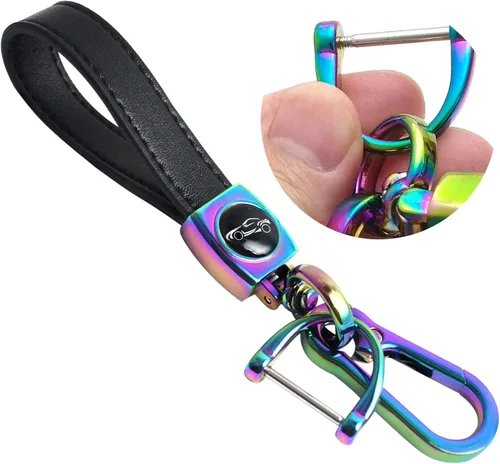 Vista 4 de llavero de coche, llavero universal de llave de coche resistente de cuero para hombres y mujeres