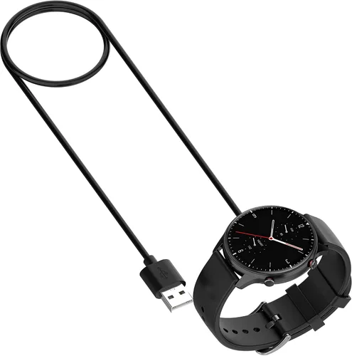 Vista 5 de TenCloud Cargador compatible con Amazfit GTS 2 Mini/Bip U Watch Cable de carga USB de 3.3 pies para Smartwatch GTS 2 Mini/Bip U (negro)