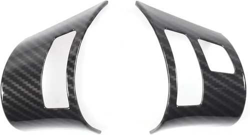 Vista 6 de Lcojicep Marco de botón de dirección de automóvil compatible con Corvette C6 Z06 ZR1 2005-2013 Marco de botón de automóvil ABS borde interior grano