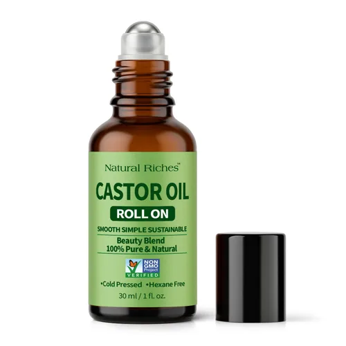 Vista 11 de Natural Riches Rollo de aceite de árbol de té con ricino en 1 fl oz