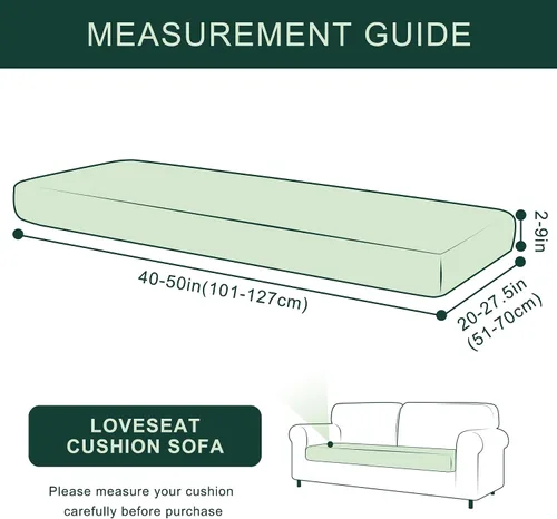 Vista 5 de CHUN YI Funda de Cojín Elástica para Sofá de Dos Plazas Adecuada para 2 Plazas, Funda de Asiento de Sofá con Tela Jacquard de Spandex