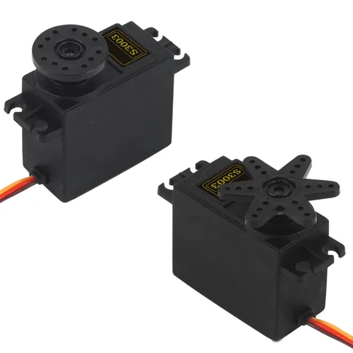 Vista 5 de RGBZONE 4 unids S3003 servo motor estándar RC servo de alta velocidad para coche inteligente robot barco RC helicóptero