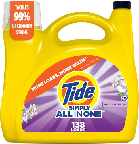 Vista 11 de Tide Simply All-In-One, detergente líquido para ropa sucia con aroma a flor de saúco, 89 cargas, 117 onzas líquidas