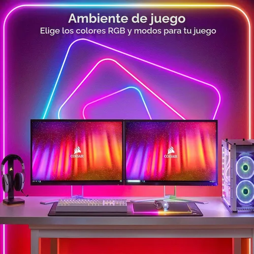 Vista 5 de Tira de luces de neón de 100 pies, cuerda de luces LED flexible con control por aplicación/control remoto, múltiples modos de luces, luces de neón