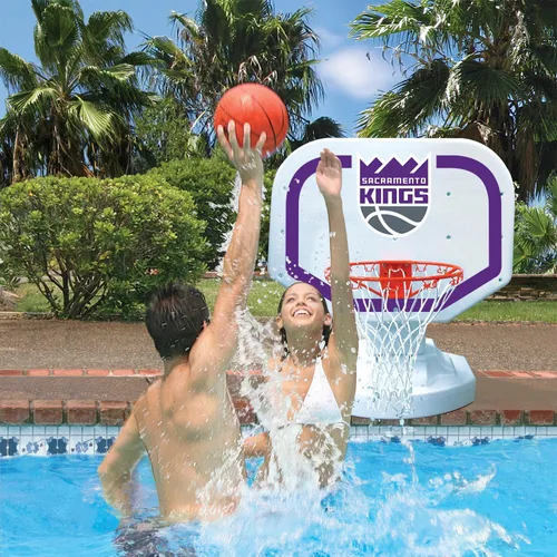 Vista 4 de Poolmaster 72926 Sacramento Kings NBA USA Juego de baloncesto junto a la piscina estilo competición
