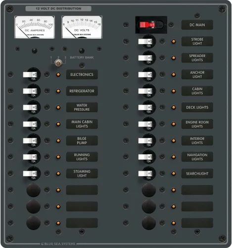 Vista 2 de Blue Sea Systems 8380 DC principal + 22 posiciones, palanca blanca