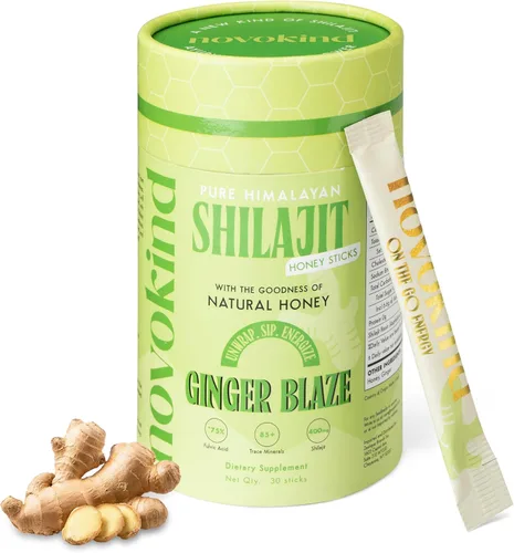 Vista 8 de Shilajit del Himalaya de 400 mg para hombres con miel, canela, barras energéticas para llevar y apoyo inmunológico para mujeres, 75% más de ácido