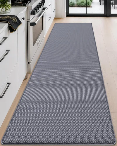 Vista 13 de DEXI Alfombrillas de Cocina Acolchadas Anti Fatiga, 17x59, Alfombra de Pasillo para Estar de Pie Impermeable, Espuma Viscoelástica Cómoda Acolchada