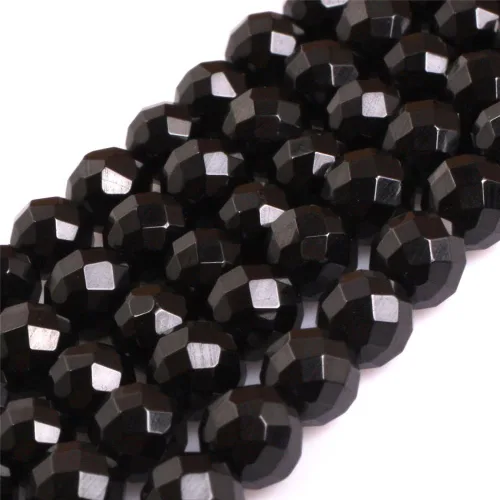 Vista 14 de Granos de piedra preciosa semipreciosa natural del grado AAA para la fabricación de la joyería 15 '' (Rondelle espinela negra/2X4MM)