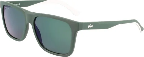 Vista 2 de Lacoste Lentes de sol rectangulares L972S para hombre color verde mate talla única Verde mate