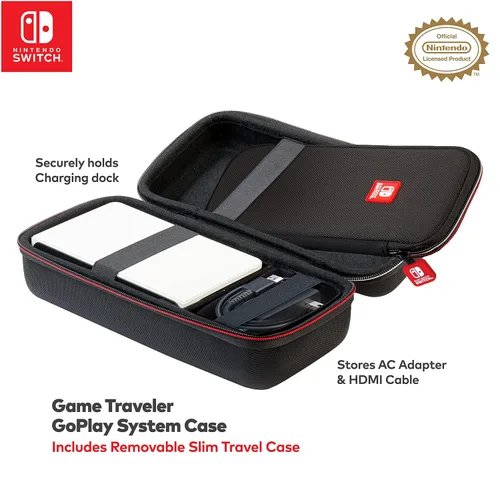 Vista 3 de Game Traveler Nintendo Switch Go Play System Case - Switch Case for Switch OLED, or Switch, 2 Cases-In-One, Allows You To Travel With Your Full