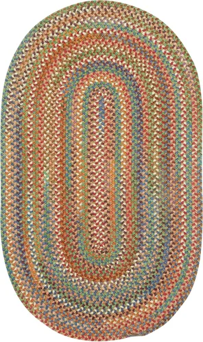 Vista 7 de Capel American Heritage Barn Blue Alfombra Trenzada de Cesta de 0' 12" Azul granero