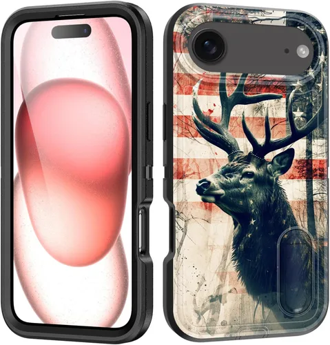 Vista 33 de Funda para iPhone Air con soporte integrado, a prueba de golpes, polvo y caídas, 3 capas, grado militar, funda protectora para iPhone Air de 6.5