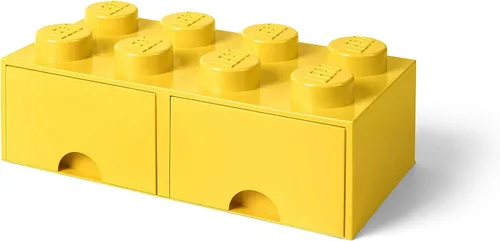 Vista 12 de LEGO - Cajón de ladrillos, 8 perillas, 2 cajones, caja de almacenamiento apilable, color verde menta aguamarina Verde oscuro