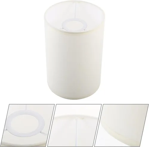 Vista 8 de Pantallas para lámparas de mesa, pantalla de pie, pantalla de lino, pantalla de tambor para E27, soporte de lámpara, pantalla de noche, lámpara