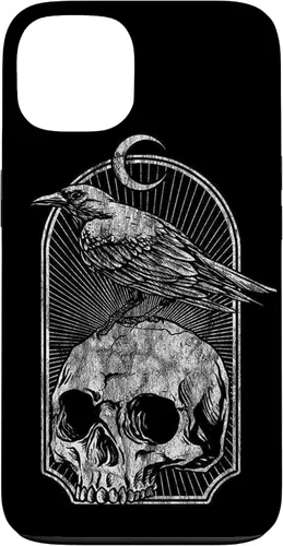 Vista 7 de Funda para iPhone 16 Skull Bull Horn Goth Gothic Ocult Emo Skeleton Ghost Case