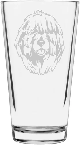 Vista 251 de Podenco Canario - Vaso de pinta de 16 onzas con temática de perro personalizado