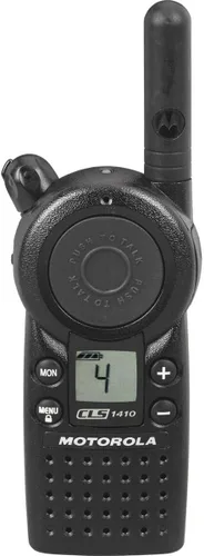 Vista 9 de Motorola Radio de dos vías 5 millas profesional 4 canales UHF , Negro