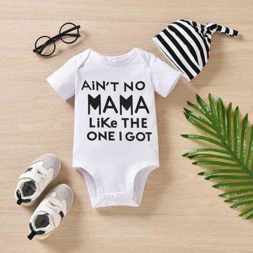 Vista 4 de Aalizzwell Ropa de verano para bebés y niños, traje de manga corta