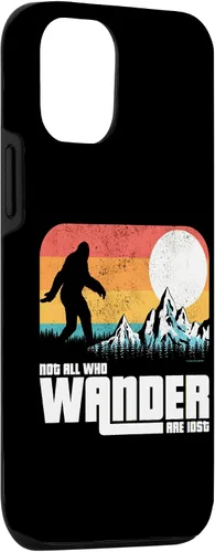 Vista 3 de Funda para iPhone 14 Retro Not All Who Wander Are Lost Sasquatch Yeti Bigfoot