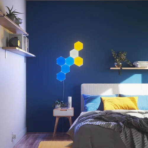 Vista 2 de Nanoleaf Shapes Hexagons Smarter KIT 7 Paneles - Multicolor