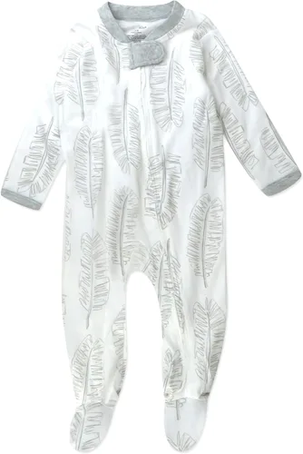Vista 18 de HonestBaby Baby-Boys Classics Sleep & Play Footed One-piece Pajama Sleeper 100% Organic Cotton Raya Negrita Rojo Blanco Blu