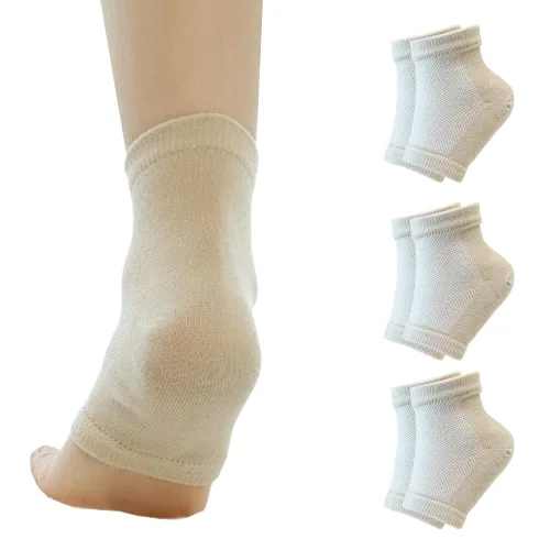 Vista 14 de Calcetines hidratantes de talón de gel para reparar el talón seco y agrietado, suaviza, calma y revitaliza tus pies, para hombres y mujeres