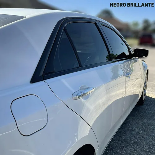 Vista 5 de SlickMod, Revestimiento de vinilo opaco cromado para Cadillac CTS Sedan 2014-2019 (negro brillante)