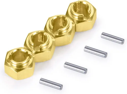 Vista 6 de RCLIONS Latón RC Wheel Hex Hub 0.157 in Drive Adapter para TRX4-M 1/18th RC Crawler Car Upgrades