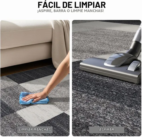 Vista 8 de Rugshop Modern Boxes - Alfombra antideslizante para sala de estar y dormitorio, color gris, 20 x 30 pulgadas