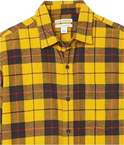Vista 5 de Tienda Essentials - Camisa de franela de manga larga para hombre disponible en tallas para hombres grandes y altos