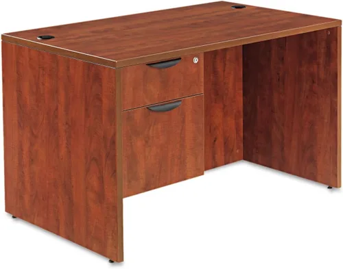 Vista 4 de Alera Valencia Series - Carcasa de escritorio de 48 x 30 x 29-1/2 pulgadas, color cereza mediana Cereza (Medium Cherry)
